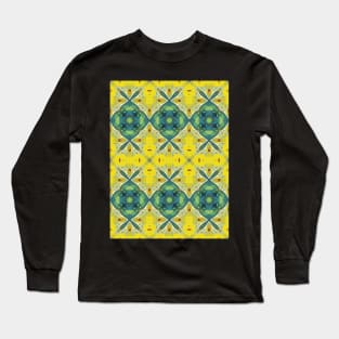 Squished Frog Looking Green Pattern - WelshDesignsTP004 Long Sleeve T-Shirt